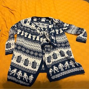 Doctor Who Hot Topic Waterfall Fair Isle Sweater Cyberman Weeping Angel Dalek 2